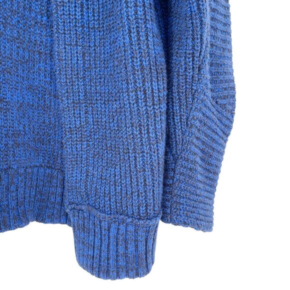 Free People High Hopes Cardigan Royal Blue Chunky Knit Sweater Oversized Size XS - Picture 7 of 7